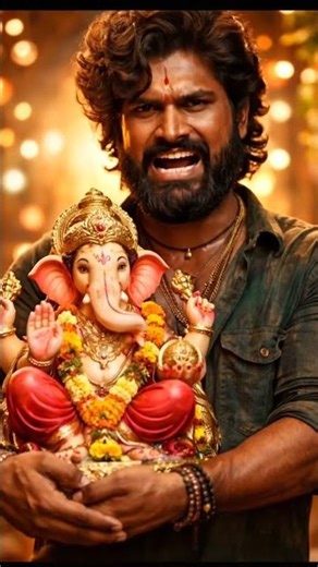 Pushpa Style Ganpati Entry! 🔥 Jhukega Nahi Saala #ganpati #pushpa #Shorts