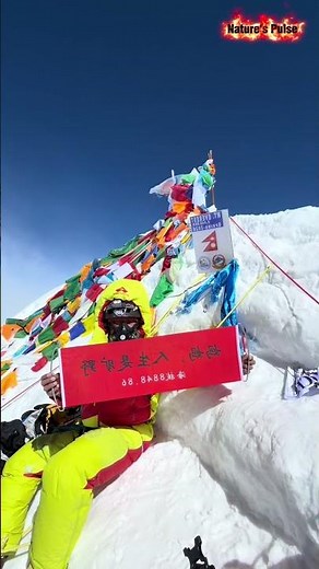 We made it to the top of the world! ✨ Surviving the Death Zone on Mount Everest #mountaineering