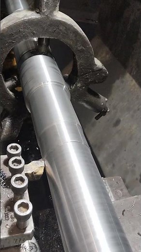 Turning operation in shaft on lathe machine #part #shaft #cuttingtool #cnc #lathemachine #machine