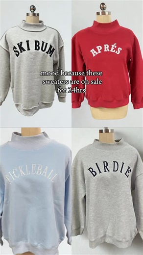 Sports Girlies on Instagram: "definitely something worth celebrating 🕺🏻🤩🥳 ENDS TOMORROW 11am!!!!!!! (One extra hour since I messed up shipping this morning 🤦🏼‍♀️) • golf fashion golf brand ladies golf ski aprés ski outfit ski fashion mock neck #mockneck #loungewear #golfgirlie #sportsgirlie #après"