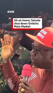 Govnor Chukwuma Soludo of Anambra State don shut down Ontisha Main Market for one week becos traders no gree come market as dem dey observe Monday sit-at-home. Di govnor vex wen e visit di market on Monday 26 January and threaten say if traders still observe sit-at-home next week Monday, e go shut down di market again. Dis dey come days afta di govnor declare end to sit-at-home for Anambra State. 📹: Anambra Broadcasting Service #bbcnewspidgin #onitsha #anambra #nigeria #mainmarketonitsha | BBC 