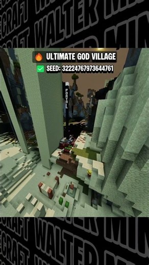 🔥 Ultimate God Village Seed for Minecraft Bedrock 26 | 62 Diamonds, Temple & Spawners #minecraft
