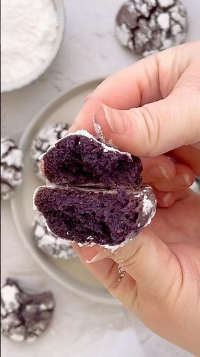 UBE CRINKLE COOKIES 💜 cookie recipe