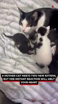 Mama Cat Meets Her New Kittens… So Sweet❤️