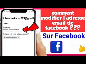 Comment modifier l'adresse email de facebook
