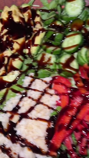 Balsamic Glaze Salad Recipe with Creamy Avocado Dressing