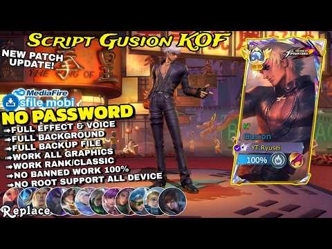 Script skin Gusion KOF K' full effect & voice sfx no password patch terbaru