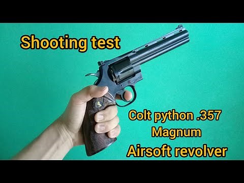 Kokusai colt python .357 magnum airsoft revolver shooting test