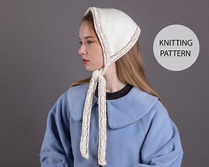 Women's Adult Headband Bonnet With Braids Pattern - Etsy