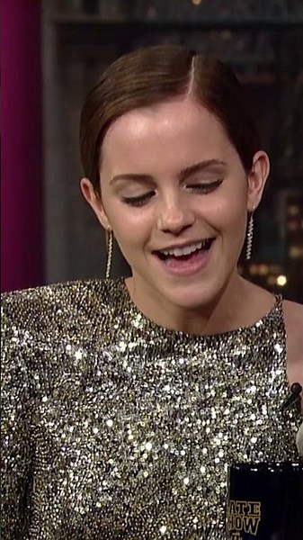 Dave Stops Emma Watson for a Warning | Letterman #letterman #shorts #emmawatson
