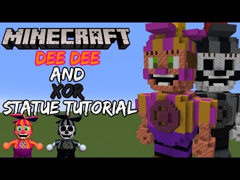 Minecraft Tutorial: Dee Dee and XOR Statue (Five Nights at Freddy's: Ultimate Custom Night)