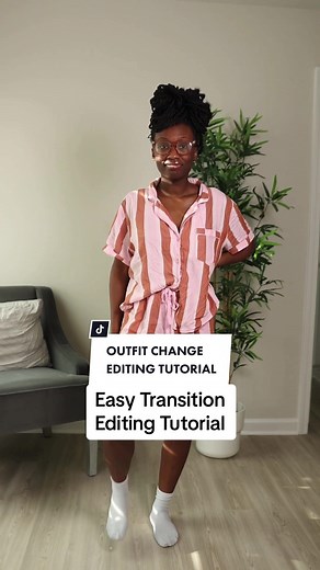 Easy Outfit Change Transition | InShot Editing Tutorial 📱 ———— Here’s an easy transition you can try for your next Get Ready With Me, Try-On Haul, or Outfit Of The Day video. I just want to add, if you plan on using tape, I’d suggest using clear tape and putting down a really small piece so it can’t be seen. The tape I used in the video was the first thing I found, so don’t mind that lol. The key to making this transition successful is making sure that you stand relatively in the same spot. Mak