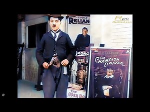 Charlie Chaplin, Colorized Black & White [A Film Johnnie 1914]