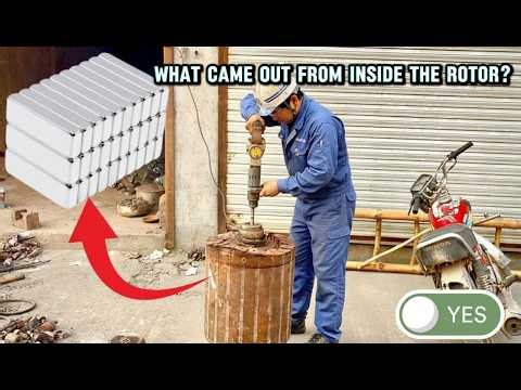 INSANE High Power Magnet Recovery from Giant Dynamo Motor | Rare Earth Magnet Extraction Process