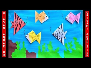 Membuat Karya Seni Aplikasi Aquarium || SBDP Kelas 4 || Origami Angelfish || Origami Ikan Mas