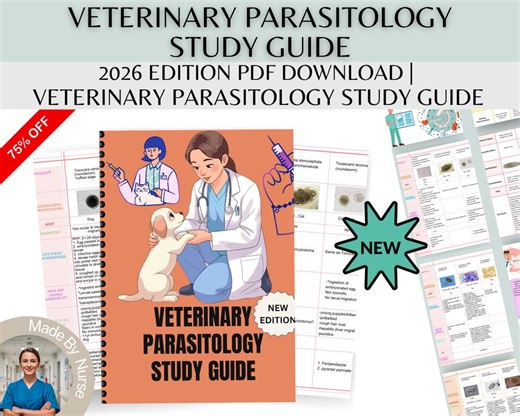 Veterinary Parasitology Study Guide: Vet Tech Notes Bundle (digital Download) 2026 Edition - Etsy