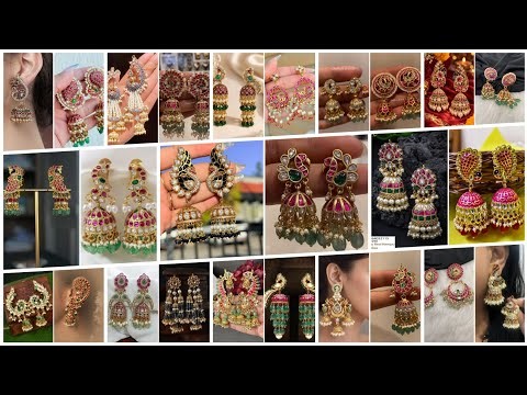 Exquisite Jadau Kundan Peacock Jhumka Earrings | Traditional Indian Bridal Jewelry