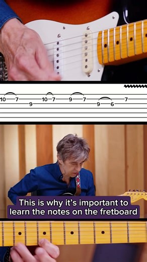 TrueFire | Online Guitar Lessons 🔥 🎸 on Instagram: "@officialericjohnson shares why knowing every note on the fretboard matters, especially when it comes to playing arpeggios. He explains that when you understand where the notes live, you’re no longer guessing or relying on shapes. You’re making musical choices in real time, letting arpeggios flow with clarity, direction, and purpose rather than sounding mechanical. 👉 To learn more arpeggio techniques, watch the full video featuring insights