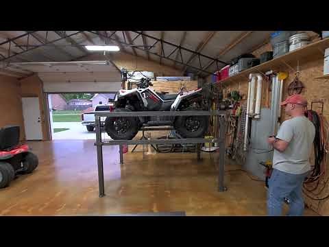 ATV Storage lift rack DIY part 2 ( Polaris 1000 Scrambler)