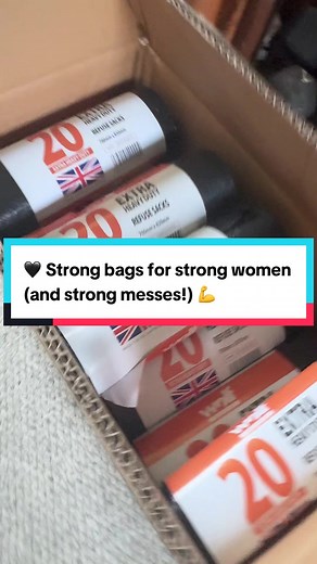 When life gets messy, your bin bags shouldn’t be. These 400 Heavy Duty Refuse Sacks are built tough — made to handle serious household, garden, and garage waste without ripping, tearing, or leaking. 🖤 Key Features: – Super strong tear-resistant – Large capacity – fits standard bins & more – Great for DIY, garden waste, moving, decluttering, and heavy rubbish – Bulk value – 400 bags = long-lasting supply – Rolls neatly for easy storage Whether you’re deep-cleaning during menopause (we get it 💁‍