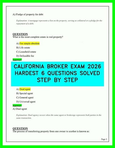 California Broker Exam 2026: Solving The 6 Hardest Questions Step By Step