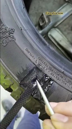 Tire Cut Patch Repair Method. #automobile