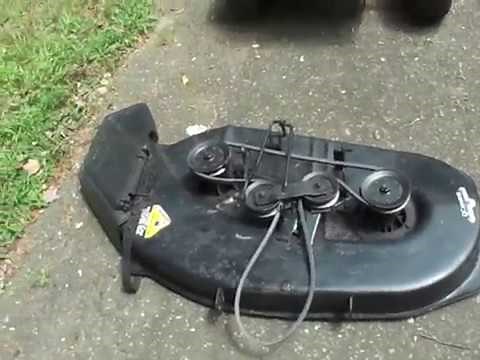 Installing 38" deck and belt Craftsman, Removal iN reverse.