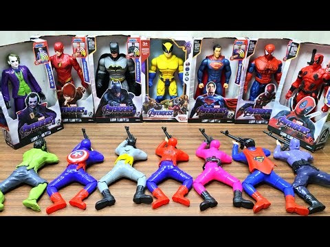 AVENGERS TOYS/Action Figures/Unboxing/Cheap Price/Spider-Man, Superman, Wolverine, Captain America