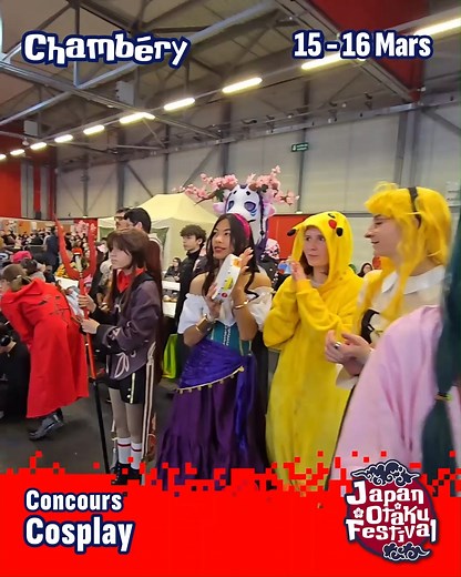 🎭✨ Ouverture des Inscriptions pour le Concours Cosplay à Chambéry ! ✨🎭 Les passionnés de cosplay, c'est votre moment de briller ! Inscrivez-vous dès maintenant pour participer au Concours Cosplay du Japan Otaku Festival Chambéry et montrez-nous vos créations les plus incroyables ! 👉 Comment participer ? 1️⃣ Remplissez le formulaire d’inscription en ligne : Lien des Inscriptions 2️⃣ Venez avec votre plus beau costume et laissez parler votre créativité sur scène ! 3️⃣ Tentez de remporter des pr
