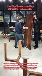 Live Edge Woodworking Magic: Witness the Final Assembly