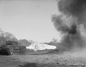 Churchill Crocodile Flame-thrower Tank in Normandy