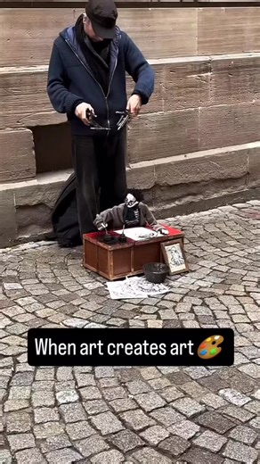 premium_artt on Instagram: "This street artist shows that imagination has no limits—turning a puppet into a living extension of the art itself. Each movement becomes part of the masterpiece, every mark telling a story. It’s more than paint on a surface; it’s a moment, an interaction, a bold expression of vision and skill. Art lives in the process as much as the result, shaped by the stories and perspectives behind it. Whether your tools are puppets, paint, or digital pixels, your creativity dese