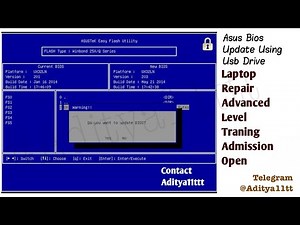 How to update bios from USB drive in any Asus laptop #Aditya11ttt & #Satishbhai
