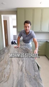 732K views · 2.7K reactions | Maximize the storage space in small kitchen is key. This is a smaller kitchen we recently completed that needed the most amount of storage possible. So one side has the cabinets that are shallow depth and the other side of the island has the space for stools. | Thekitchenguy | Facebook