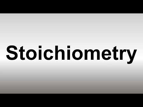 How to Pronounce Stoichiometry