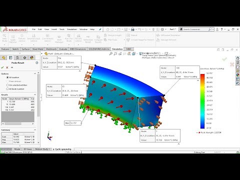 Solidworks simulation 125| How to apply cyclic symmetry boundary condition?