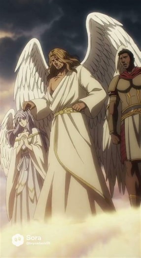 The crucifixion as seem from heaven. #crucifixion #jesus #bible #gospel #anime