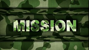MILITARY GATE, Countdown and MISSION Text Animation, Rendering, Background, Loop, 4k