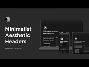 Notion | Minimalist Aesthetic Headers