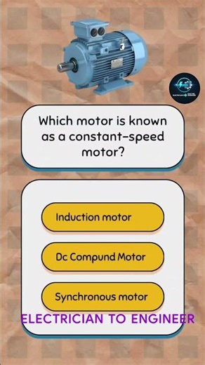 Quick Electrical Knowledge Check (Synchronous Motor & KVL) #Electrical MCQs