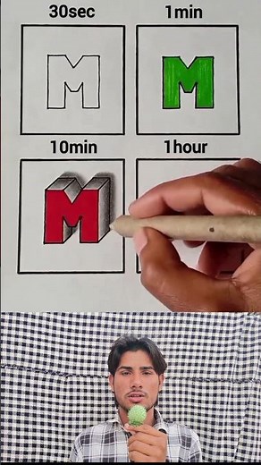 Writing Alphabet M Drawing Challenge #shorts