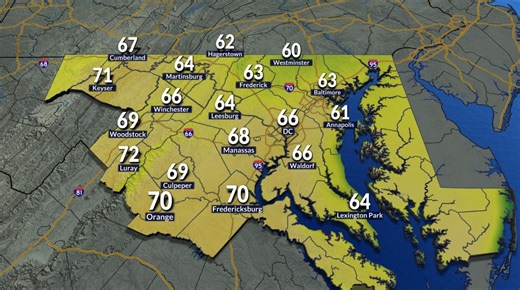 Partly sunny skies Saturday afternoon, storms arrive Sunday