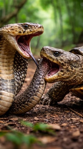 Venomous Snake vs Brave Turtle 🐍🐢 | Epic Forest Showdown