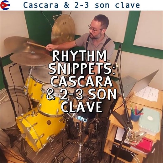 Rhythm snippets: Cascara & 2-3 Son clave #cascara #sonclave #batteriajazz #drummer #shorts