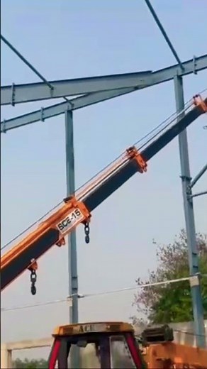 Steel structure Erection process with hydra and lifting machine #heavycivil #structuralengineering