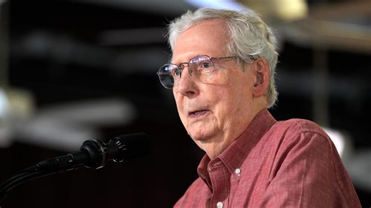 Sen. Mitch McConnell falls in Capitol Building