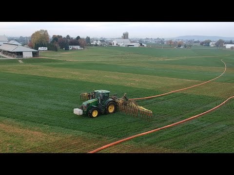 Dragline Spreading 1 Million Gallons of Manure