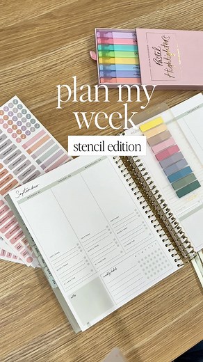Planning your week doesn’t have to be overwhelming, especially with the right tools. Grab your planner pad, a pen, highlighters and our cute NEW Snap-In Stencil Bookmarks. 🩷 Start with the non-negotiables, like work, school runs, appointments, birthdays. 🩷 Schedule out time for rest and movement. Walks, slow mornings, stretching, whatever fills your cup. 🩷 Use stencils to keep things clean, clear, and a little bit creative (without the pressure to be “perfect”). Because planning should suppor
