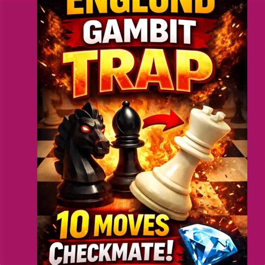 || Englund Gambit Trap 💎 Brutal Mate in 10 Moves! || #chess #chessshorts #shorts