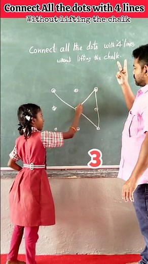 Connect all the dots with 4 lines. #education #iqtest #braintest #maths #mathstricks